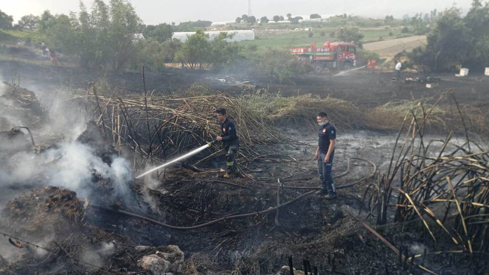 Antalya'da 3 ayrı noktada çıkan eş zamanlı yangınlar söndürüldü