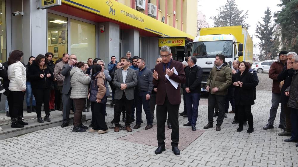 Rize'de 2 PTT çalışanının öldürülmesi, Burdur'da protesto edildi