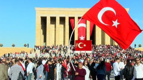 Anıtkabir'de Cumhuriyet Bayramı coşkusu