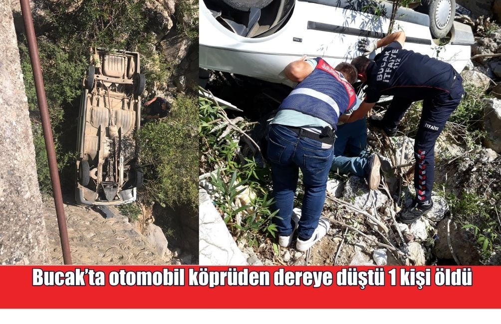 Bucak’ta otomobil köprüden dereye düştü 1 kişi öldü